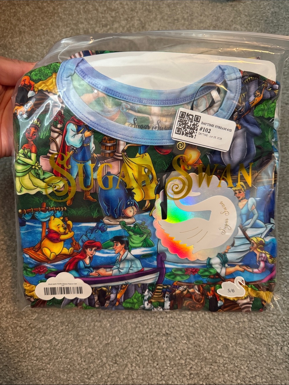 Sugar Swan Kids Matching Set - Colorful Storybook Print (5/6)